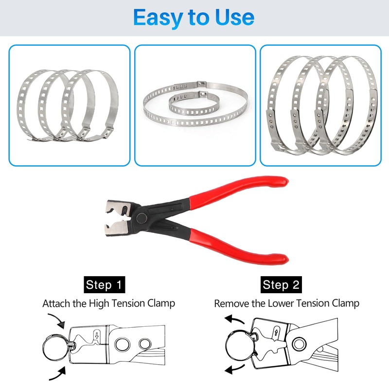 atnayo CV Boot Clamp Pliers with 16 Pcs Adjustable CV