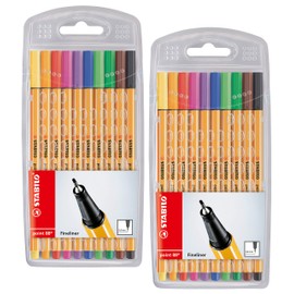 Stabilo point 88 Fineliner, 10 Standardfarben, 20er Pack