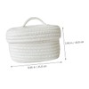 Mobestech Nordic Style Woven Basket with Lid Versatile Cotton Rope