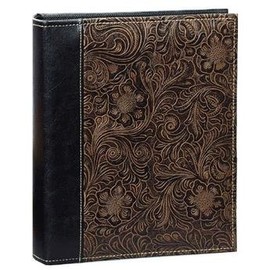 Pioneer Normandy Embossed Scroll Photo Album (208 4x6 Photos) - Black