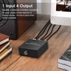Daiilg 4-Way Stereo L/R Sound Channel Bi-Directional Audio Switcher, 1