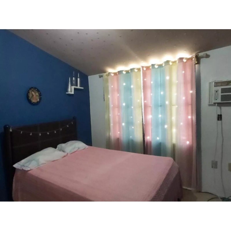 KH Juego De 2 Cortinas Para Ventana Panel Con Sujetadores