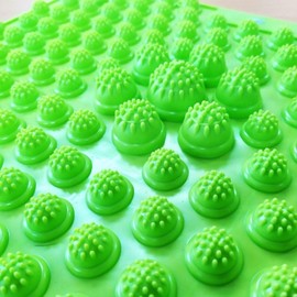 Strong foot acupressure mat acupressure connection footrest green 1p