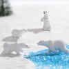 FOLANDO Polar Bear Figure Set, 6 Pcs Mini Polar bear