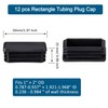 12 Pieces 1 x 2 Inch Rectangle Plastic Plugs Tubing