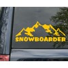 Minglewood Trading Ivory - Snowboarder Vinyl Decal V2 - Mountains