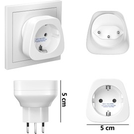 Pack of 3 Germany to Switzerland Travel Adapter, Travel Adapter DE to Switzerland Adapter EU to Type J Socket Switzerland Travel Plug Socket Adapter for Liechtenstein Travel Adapter, Maldives, Rwanda