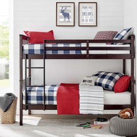 Levtex Home - Camden Quilt Set -Twin/Twin XL Quilt (68 x 86 in.) + One Standard Pillow Sham (26 x 20 in.) - Buffalo Check in Navy and Cream - Reversible Pattern - Cotton