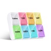 Opret Pill Box Organiser 7 Day, Pill Dispenser Weekly Once