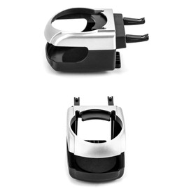 QWORK® Car Cup Holder Car Cup Holder for Ventilation for Bottles Coffee Cups Drinks Can, Silver