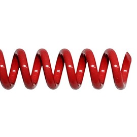 TruBind Binding Spines/Spirals/Coils - 9mm (11/32 inches) - 65 Sheet Capacity - 4 to 1 Pitch - Red - 100 per Box