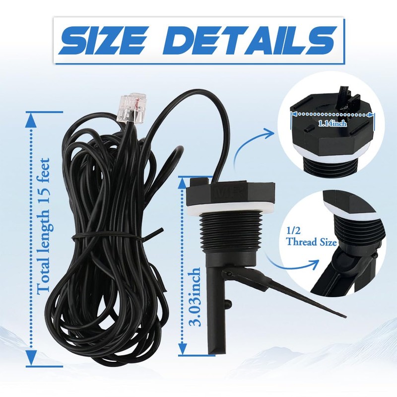 Upgraded GLX-FLO-RP Pool Flow Switch for Hayward Goldline Aquarite Salt
