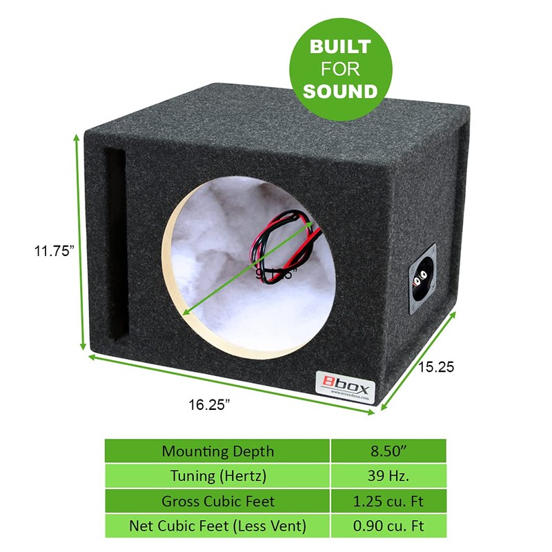 Atrend Bbox Car Pro Audio Speaker Enclosures 10” Single Vented
