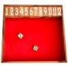 Shut The Box 12 Large Red Flap Game as Wooden