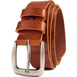 WOLFANT Leather Belt for Men,100% Italian Full Grain Real Solid Leather