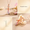 RANDES 925 Sterling Silver Double Cross Necklace for Women Colorful