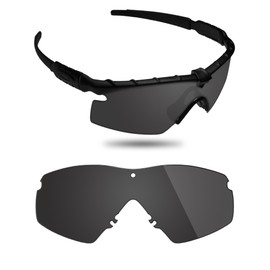 Fiskr Polarized Lenses Replacement Compatible with Oakley Si M Frame 2.0 OO9047 Sunglasses, Impact Resistant & Perfect Fit - Classic Black