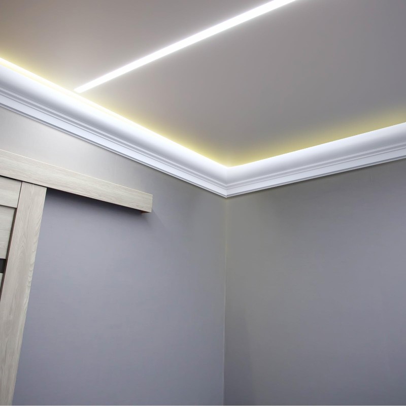 Pushglossy 8 Pcs 47.24″(Total 31.5 Ft) Ceiling Crown Molding with