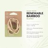Blonde Large Flat Hair Elastics, Renewable Bamboo, Pack of 12