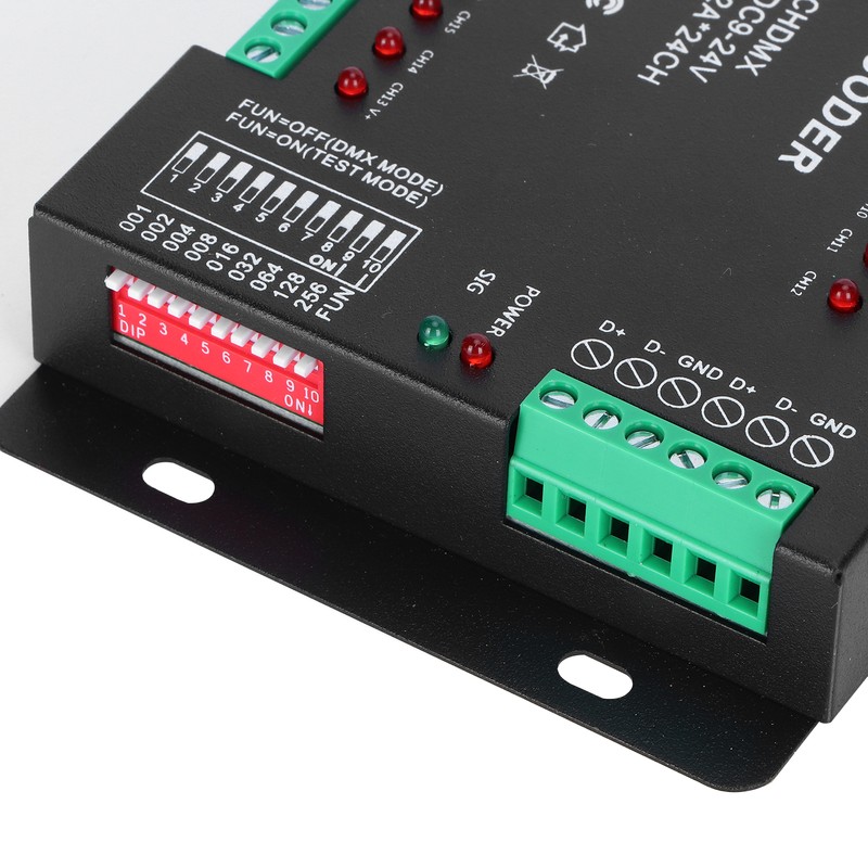 24 Channel DMX512 Decoding Controller LED Color RGB Strip Lights