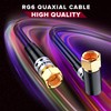 RG6 COAXIAL Cable with 90-Degree Angled Connector - 25ft /