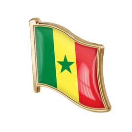 vmcoatdu Senegal Flag Pin Badge International Travel Brooch Metal Alloy Souvenir Pin for Hat Clothes Backpack (Senegal)