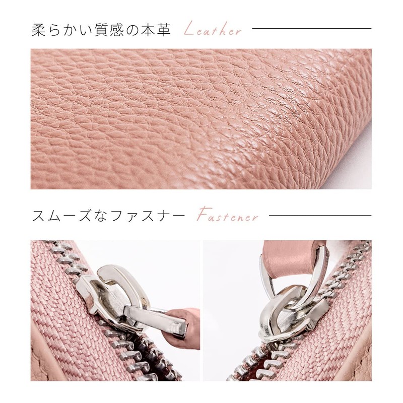 High Five Women's Wallet, Large Capacity, Long Wallet,Accordion, Genuine Leather,
