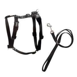 Blue-9 Pet Products No-Pull Balance Harness and Loose Leash Walking Set Dogs, Made in The USA, Black, Large
