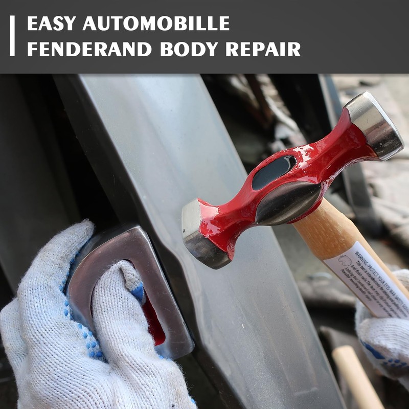 PASBAS 7 Piece Auto Body Repair Kit，Hammer and Dolly Tools