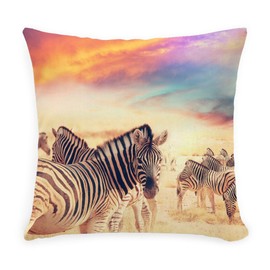 CafePress Beautiful Zebras Everyday Pillow Square Pillow, Decorative Accent Pillow Woven
