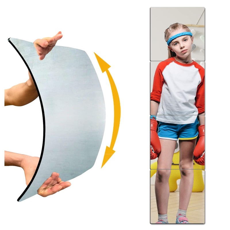 Unbreakable Mirror for Wall, Full Body Mirror for Kids, 4Pack