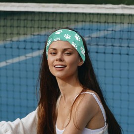 otnrnondcl Dog Paw Wide Headbands for Women