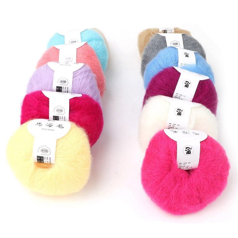 Trisar Soft Lightweight Mohair Wool Blend Knitting Yarn, Anti Pilling