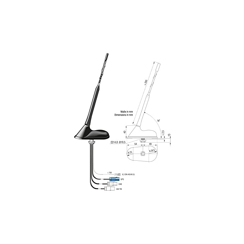 ATTB 3761.01 Roof Antenna (AM, FM, DAB+, GPS), Antenna Technology