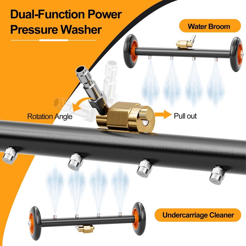 SPECILITE 16 Inch Undercarriage Pressure Washer Attachment for Cold &