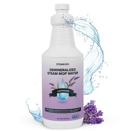 Steam & Go Demineralized Water Cleaning Solution for Floor & Multi-Surface Steam Cleaners - Compatible for All Steam Mops - Lavender Scent, 32 oz