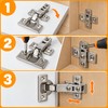 10-Pack Stainless Steel Soft-Close Cabinet Hinges – Concealed Hydraulic Damper