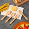 Prasacco Pack of 4 Small Wooden Spoons, Mini Wooden Spoons