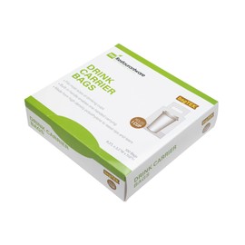 Restaurantware Bag Tek Plastic Drink Carriers 100 Single Cup Plastic Bags For Cups - Disposable With Handles Clear Plastic Drink Delivery Bags For Delivery Coffee Tea Juice