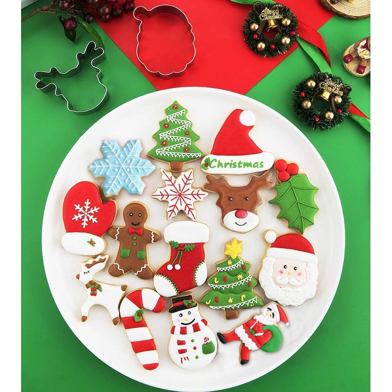 Christmas Cookie Cutters Set of 9 - Star Tree Angel