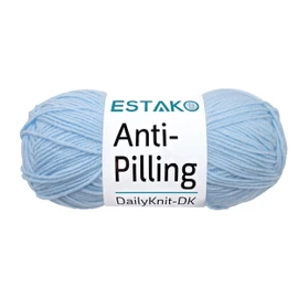 Estako DailyKnit-DK - Hilo acrílico 100% antibolitas - Suave DK peso ligero #3 - (3.5 onzas / 273 yardas) - para tejer y ganchillo (80055 - azul bebé)