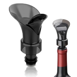 2 in 1 Wine Decanter Built-in Aerator Pourer, Dual Functions of Pouring Wine And Keeping It Fresh, Petal-Shaped Safety Stopper, Red Wine Serving Tool