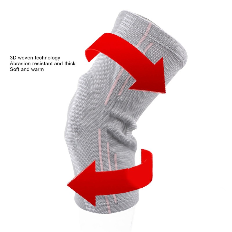 Knee Compression Sleeve Support with Patella Pad Side Stabilizers Compression
