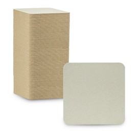 MT Products 4” Blank Off-White Heavyweight Cardboard Square Coasters for Your Beverages 2 MM Thickness (Case of 1000) - Made in The USA