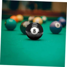Kisangel Billiards Black Cue Ball Billiards Pool Balls 8 Billiard Balls Magics 8 Ball Replaceable Billiard Ball 8 Balls for Pool Tables Number Two British Resin Necessity