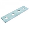 Newhouse Electric Straight 4 Hole Strut Channel Bracket, Silver (No Magnets)
