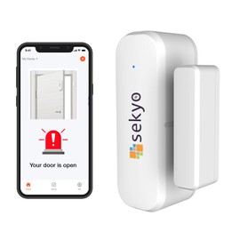 (2 Qty) Smart WiFi Door & Window Sensor for Home| No Hub Required | Free App Alert, Works with Tuya Smart Life Devices, Compatible with Alexa, Google Home, Siri (No Siren but Phone Notification)