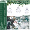 Funtery 2.5inch Christmas Iridescent Ornaments Balls Plastic Clear Ornaments for