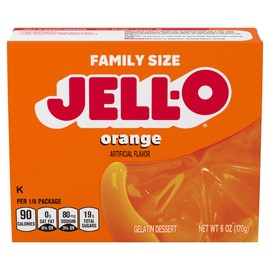 Jell-O Orange Gelatin Mix (6 oz Boxes, Pack of 6)