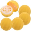 Tubos Esféricos de Bálsamo Labial 5 Piezas de Plástico Amarillo